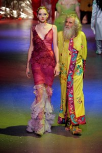 Models on the runway at John Galliano's spring 2006 show.