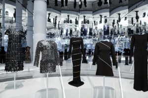 A panoramic view of “About Time: Fashion and Duration" at The Met.