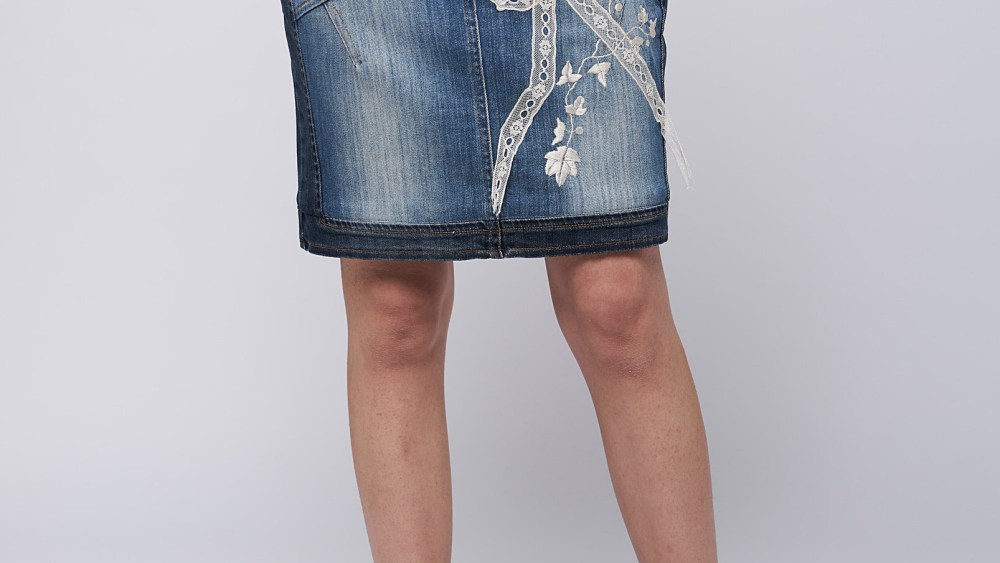A lace applique skirt from John Galliano
