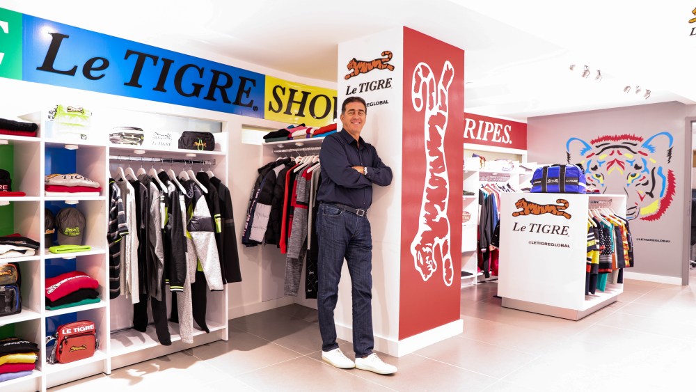 Ike Franco in the Le Tigre showroom.