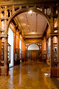 An intact room from 1900 exalts Art Nouveau style.
