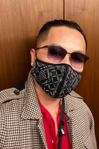 Phillip Lim in his mask.