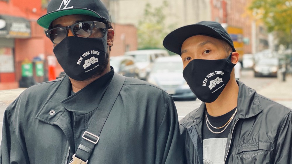 Public School designers Maxwell Osborne and Dao-Yi Chow in their mask.