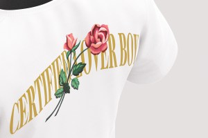 A look from the Drake x Nike merch collaboration "Certified Lover Boy".