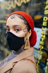 Face masks at Fashion Week Spring 2021.