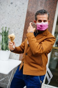 Face masks at Fashion Week Spring 2021.