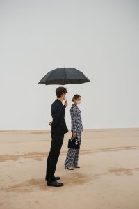 Natalia Vodianova posing for photographers at the Dior show in Paris. Long lenses were essential this season.