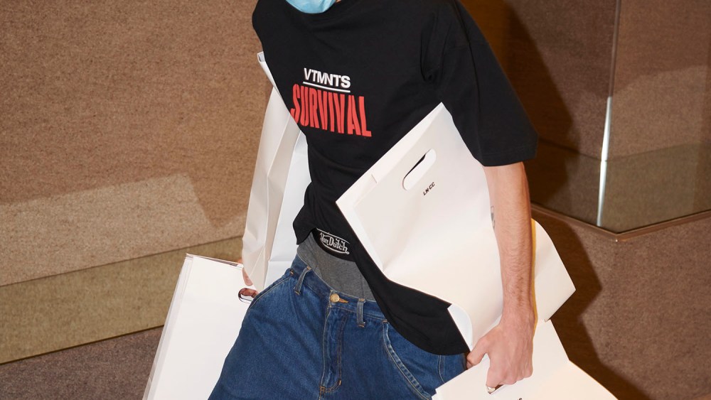 Vetements 'Survival' T-shirt for LN-CC 10th Anniversary 10.10 project.