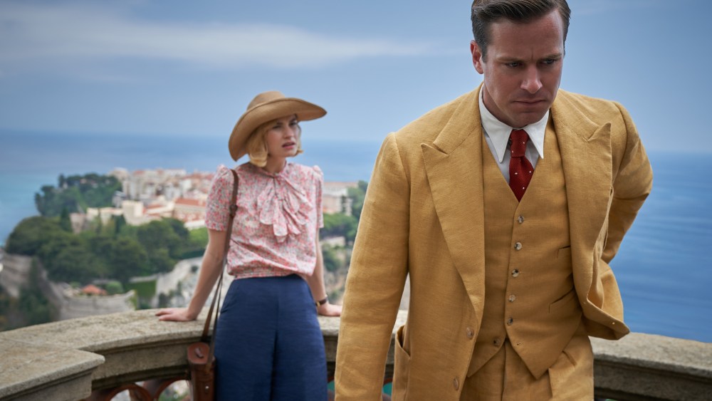 Rebecca (L to R) Lily James as Mrs. de Winter, Armie Hammer as Maxim de Winter. Cr. KERRY BROWN/NETFLIX