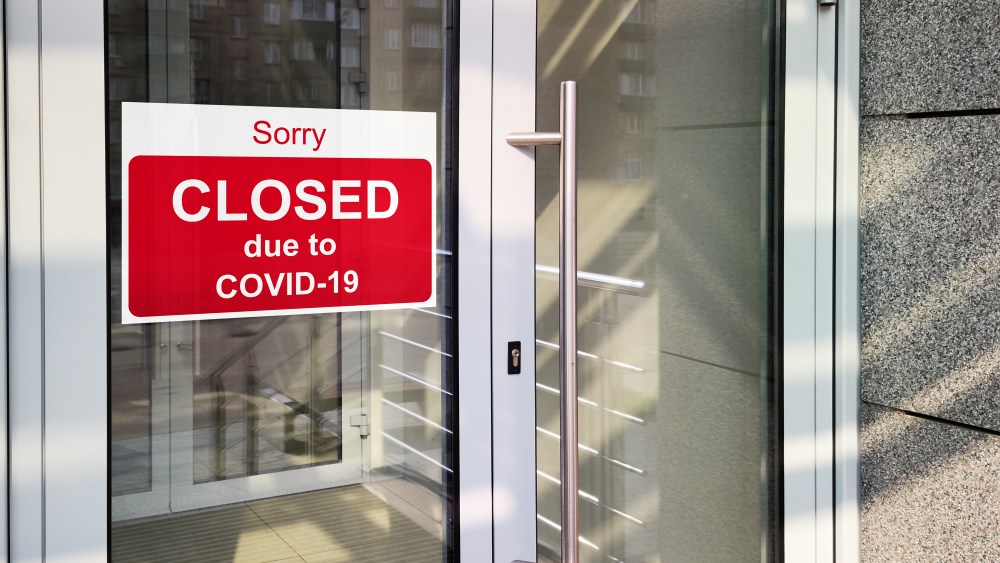 store closed sign