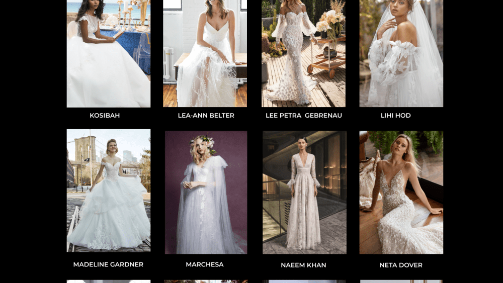 A Preview of the Bridal Council's x PullQuest's Bridal Fashion Week landing page.