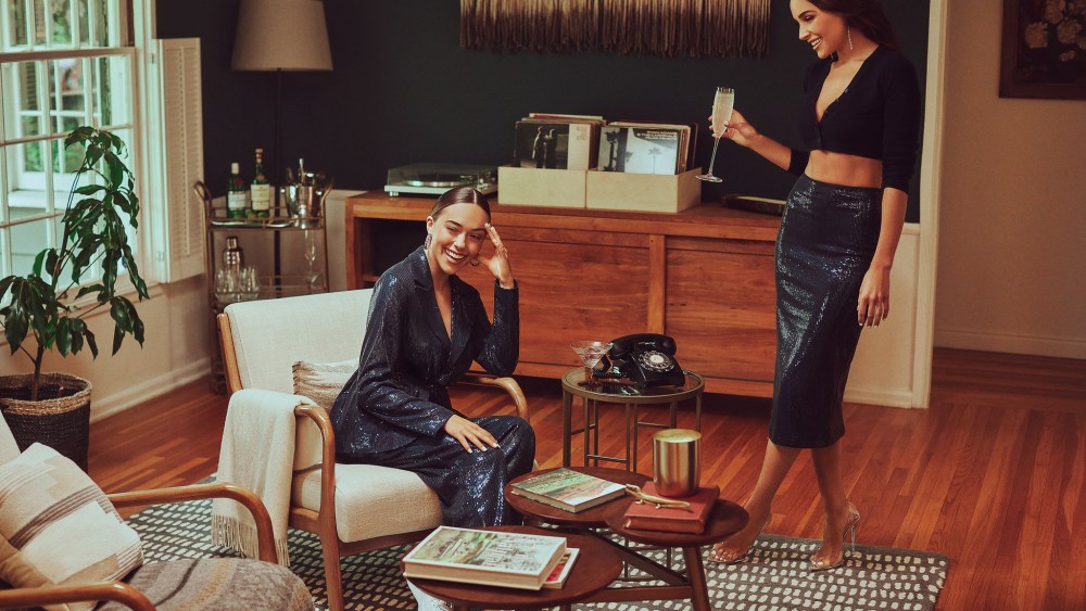 Olivia Culpo and her sister model their new line for Macy’s.