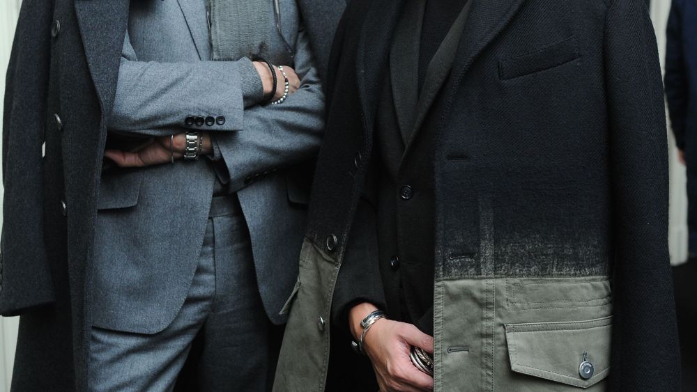Grant Pearce and Jacky Tam at a Santoni event.