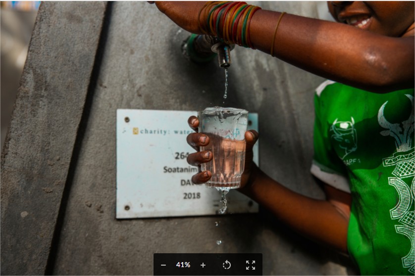 Uniqlo's donations to Charity: Water help those who lack clean water.