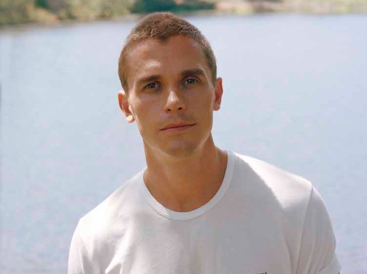 J Brand tapped Queer Eye’s Antoni Porowski for a 10-piece men’s collection featuring skinny jeans, leather pieces and graphic T-shirts.