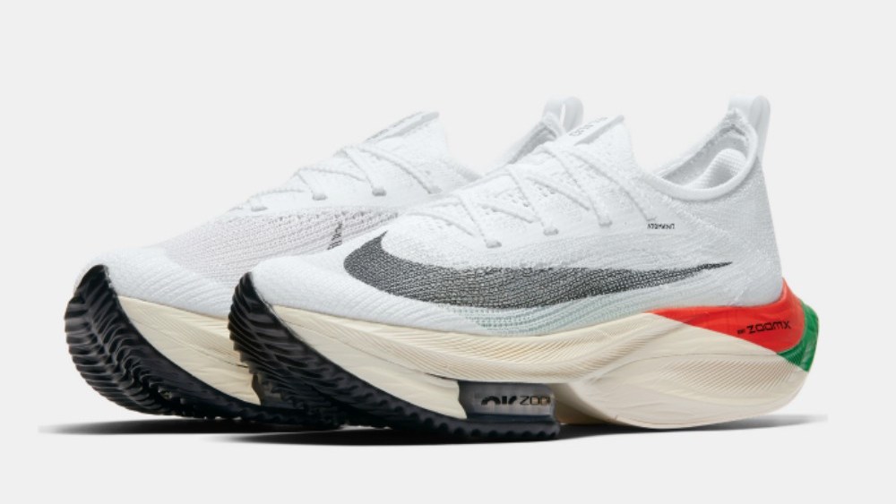 The Nike Air Zoom Alphafly Next% in the Kenya color way was inspired by the colors of the country's flag. 