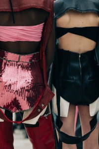 Backstage at Rick Owens' RTW Spring 2021 show.