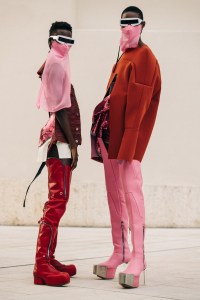 Backstage at Rick Owens' RTW Spring 2021 show.