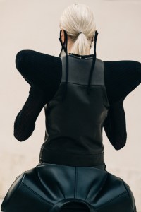 Backstage at Rick Owens' RTW Spring 2021 show.