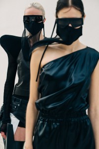 Backstage at Rick Owens' RTW Spring 2021 show.