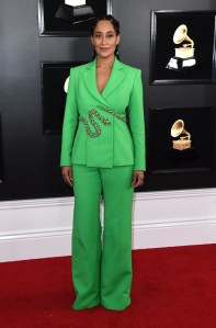 Tracee Ellis Ross arrives at the 61st annual Grammy Awards at the Staples Center on Sunday, Feb. 10, 2019, in Los Angeles. (Photo by Jordan Strauss/Invision/AP)