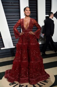 Tracee Ellis Ross arrives at the Vanity Fair Oscar Party on Monday, Feb. 27, 2017, in Beverly Hills, Calif. (Photo by Evan Agostini/Invision/AP)