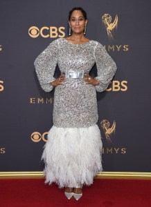 Tracee Ellis Ross arrives at the 69th Primetime Emmy Awards on Sunday, Sept. 17, 2017, at the Microsoft Theater in Los Angeles. (Photo by Jordan Strauss/Invision/AP)