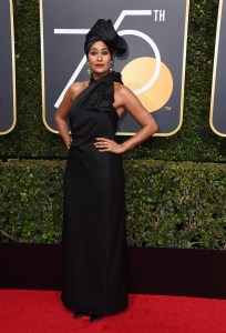 Tracee Ellis Ross arrives at the 75th annual Golden Globe Awards at the Beverly Hilton Hotel on Sunday, Jan. 7, 2018, in Beverly Hills, Calif. (Photo by Jordan Strauss/Invision/AP)