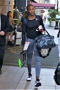 EXCLUSIVE: Venus Williams brings the rackets to help sister Serena warm up before crucial match at US Open. 03 Sep 2019 Pictured: Venus Williams. Photo credit: KAT / MEGA TheMegaAgency.com +1 888 505 6342 (Mega Agency TagID: MEGA494577_003.jpg) [Photo via Mega Agency]