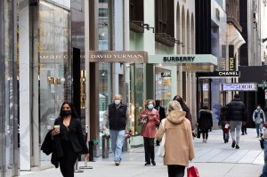 Black Friday shoppers in New York City.