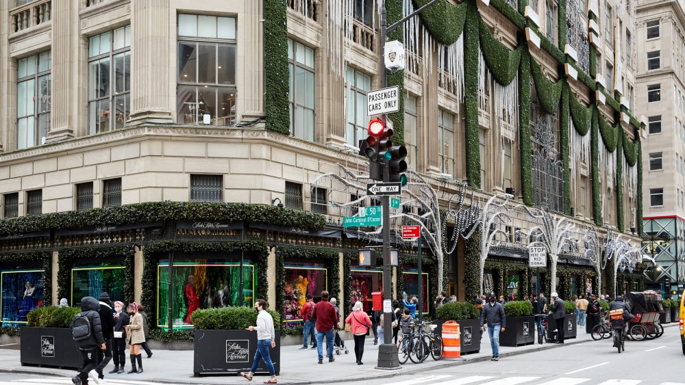 Saks Fifth Avenue in New York City on Black Friday, 2020.