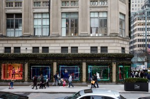Saks Fifth Avenue in New York City on Black Friday, 2020.