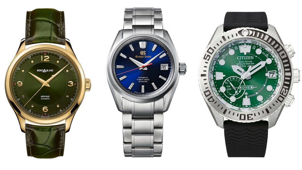 From Left: Montblanc, Grand Seiko, and Citizen