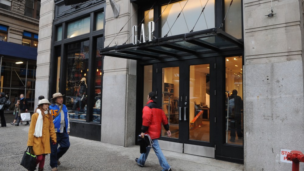 Outside of one of Gap's retail stores