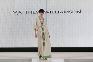 A look from Matthew Williamson spring 2008 that was criticized for its resemblance to Ethiopian national dress.