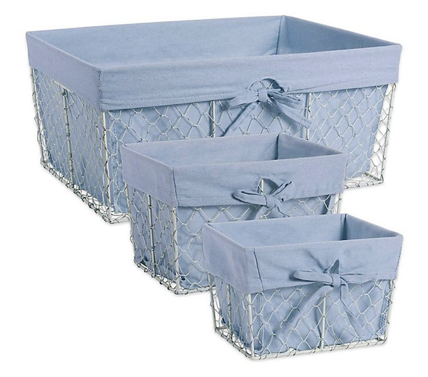 Rivet rounded up denim-inspired home décor, from baskets to furniture, that will instantly transform your space into a cozy blue haven.