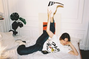 A look from Kenzo's capsule collection with Kansai Yamamoto.