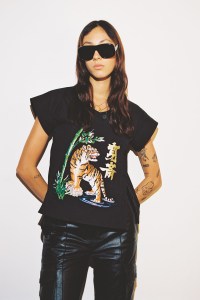 A look from Kenzo's capsule collection with Kansai Yamamoto.
