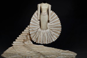 Gown designed and worn by Egyptian actress Sherihan.