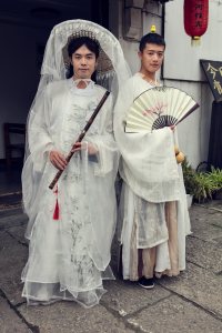 Attendees at the Xitang Hanfu Festival in China.