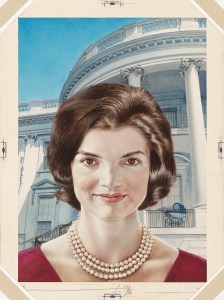 Jacqueline Kennedy Onassis by Boris Chaliapin