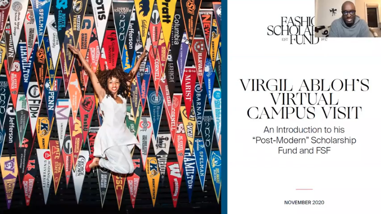 Virgil Abloh and Fashion Scholarship Fund's Virtual Campus Visit