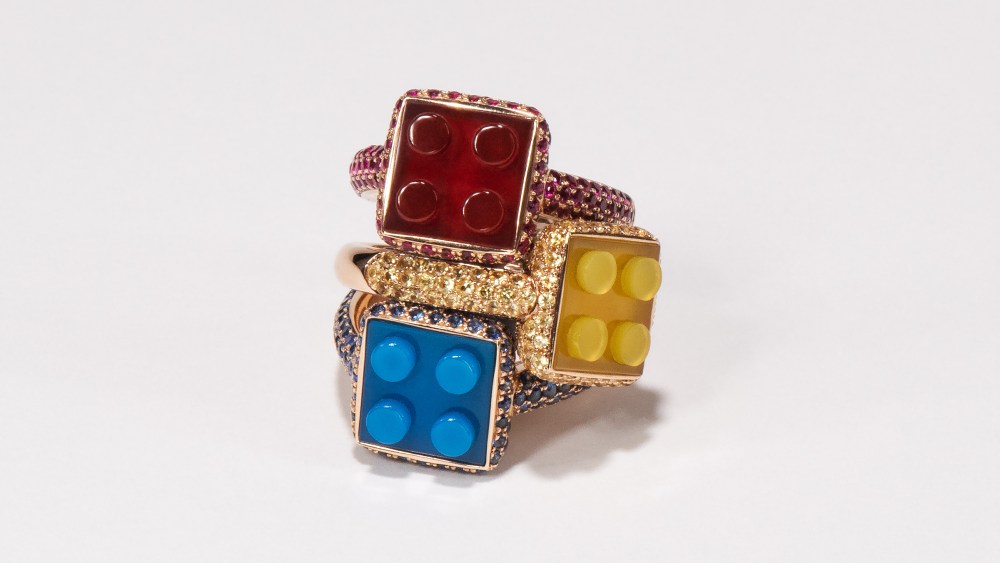 Building Blocks rings by Nadine Ghosn