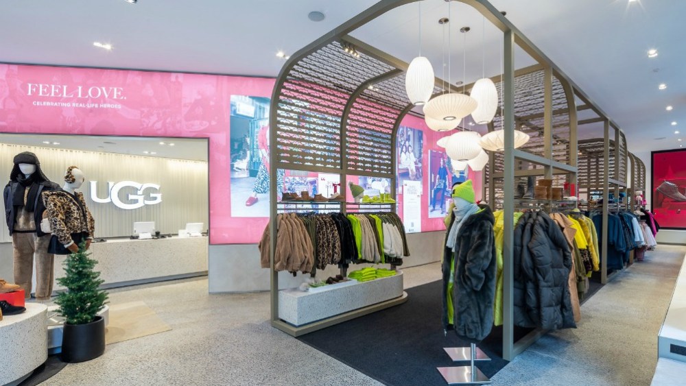 Deckers Brands-owned Ugg is offering a wide collection of footwear, ready-to-wear and accessories at its new Manhattan flagship store.