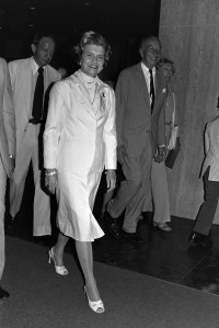 First Lady Betty Ford arrives at The Smithsonian Museum in Washington, D.C. on June 28, 1976.