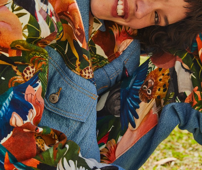 Levi's serves tropical vibes with a new collaboration with Brazilian cult favorite Farm Rio.