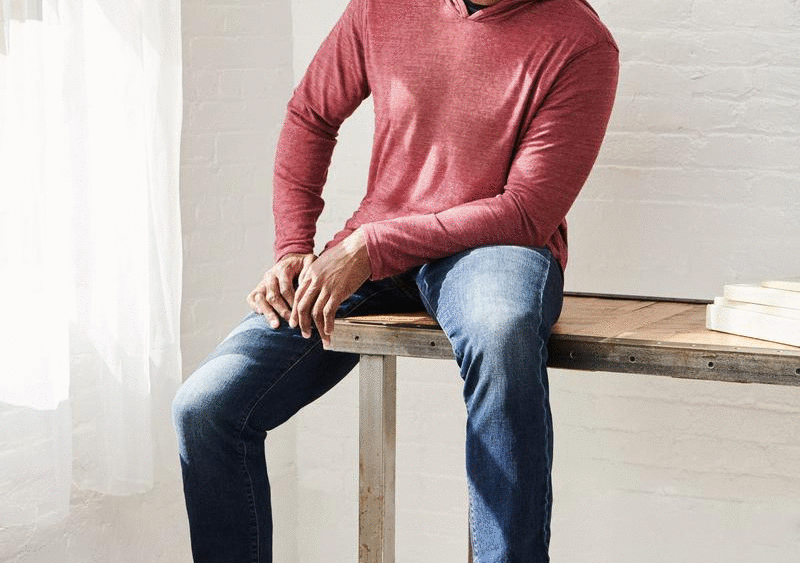 Denim features prominently in the Collection by Michael Strahan line at Men's Wearhouse