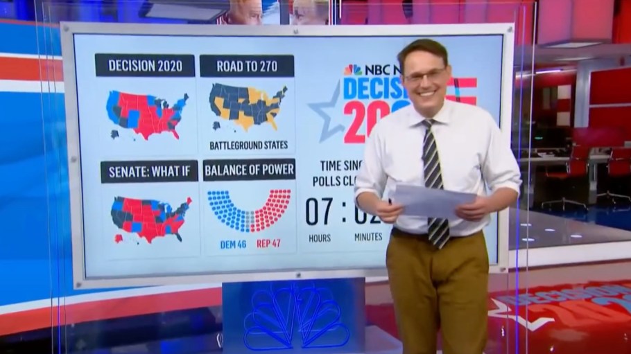 With the hashtag #TrackingKornacki as well as nicknames “map daddy” and “chart-throb,” viewers stirred up a tweet storm about Kornacki and his khaki pants.