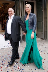 Sir Philip Green and Kate Moss attend the Topshop Flagship Opening in New York.