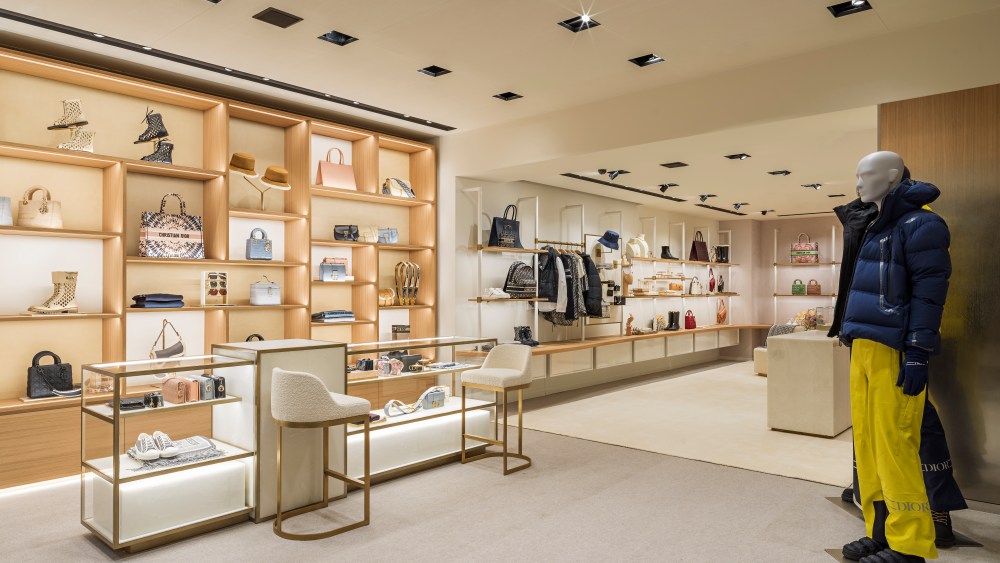 The Dior pop-up store in Saint-Moritz.